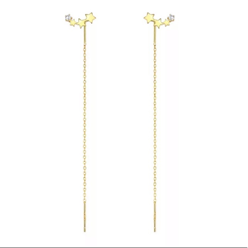 ⭐️Insta 18K Gold  plated threader earrings - Picture 7 of 7